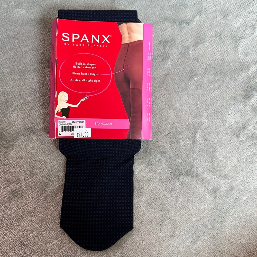 Spanx gingham tights, brand new, size A